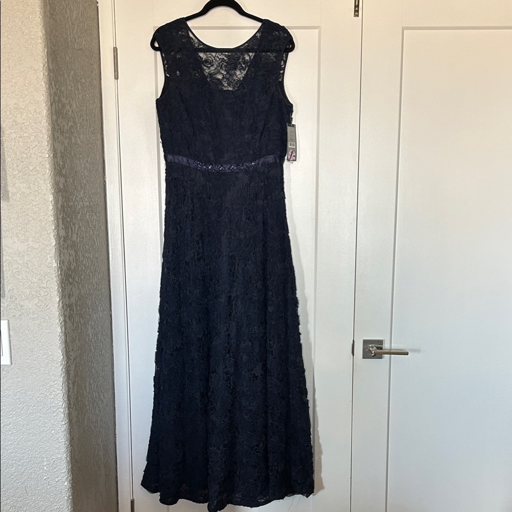 Elegant Navy Lace Dress NWT